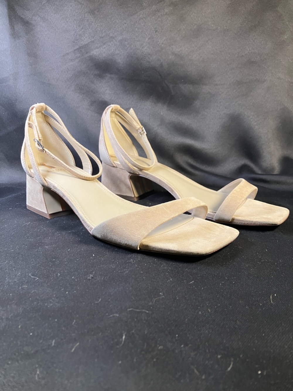 Sam Edelman Wilson Kitten Ankle-Strap Heel , 11M, Caramel Suede